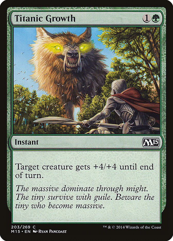 Titanic Growth [Magic 2015] MTG Single Magic: The Gathering | Red Claw Gaming