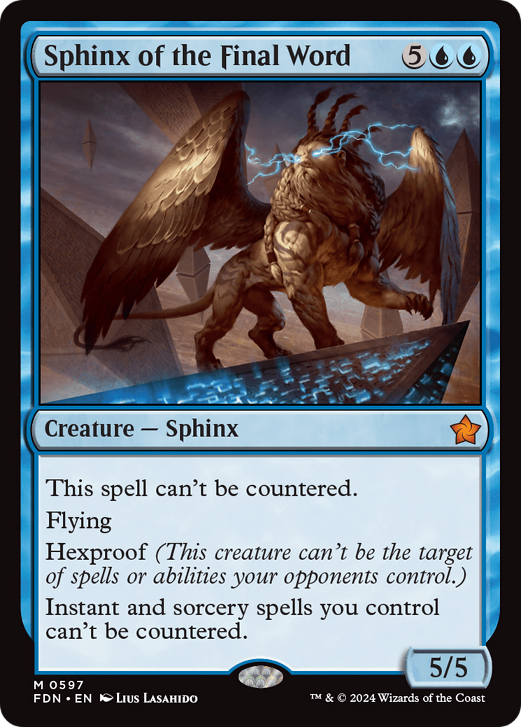 Sphinx of the Final Word [Foundations] MTG Single Magic: The Gathering | Red Claw Gaming