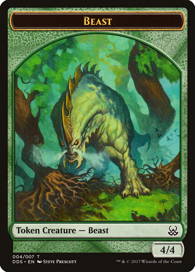 Beast Token [Duel Decks: Mind vs. Might Tokens] MTG Single Magic: The Gathering | Red Claw Gaming