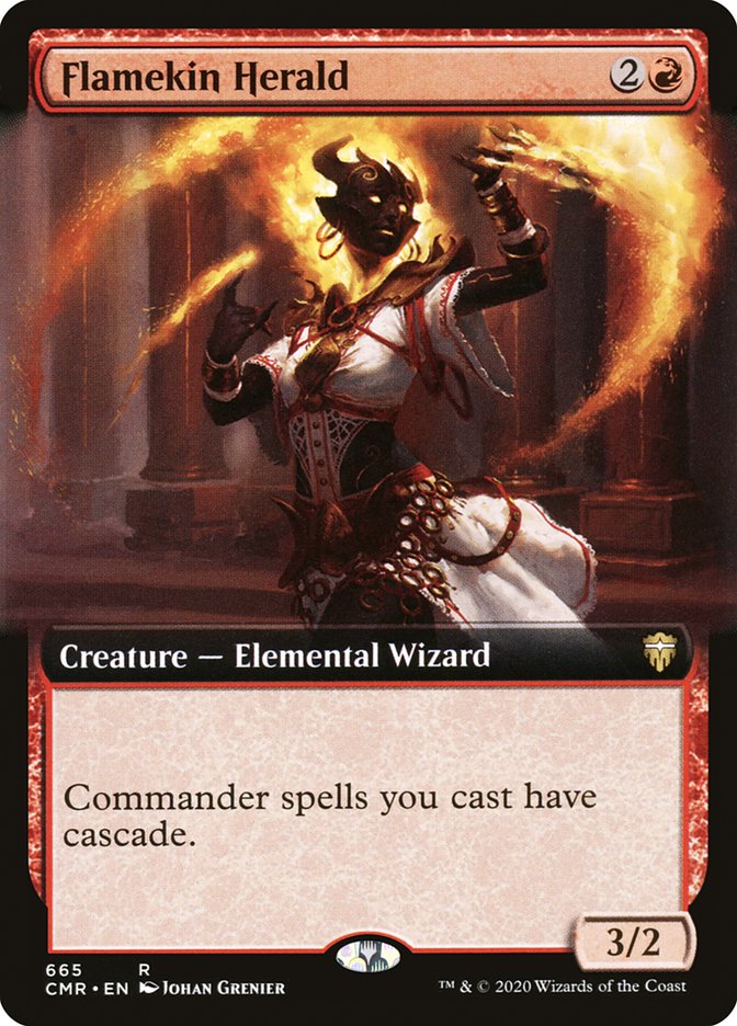 Flamekin Herald (Extended Art) [Commander Legends] MTG Single Magic: The Gathering | Red Claw Gaming