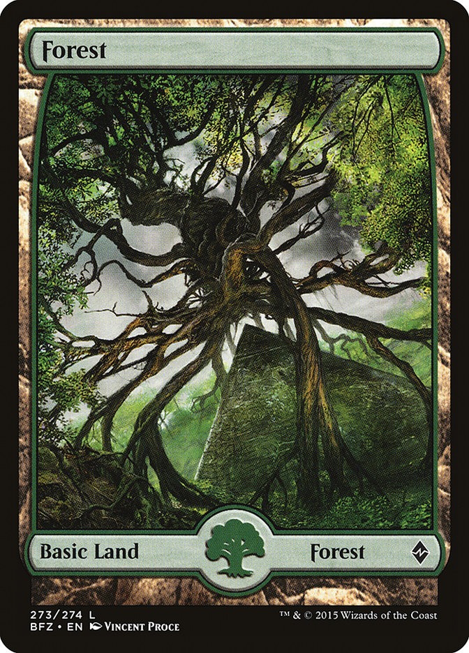 Forest (273) (Full Art) [Battle for Zendikar] MTG Single Magic: The Gathering | Red Claw Gaming
