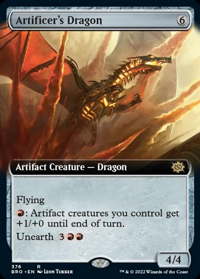 Artificer's Dragon (Extended Art) [The Brothers' War] MTG Single Magic: The Gathering | Red Claw Gaming