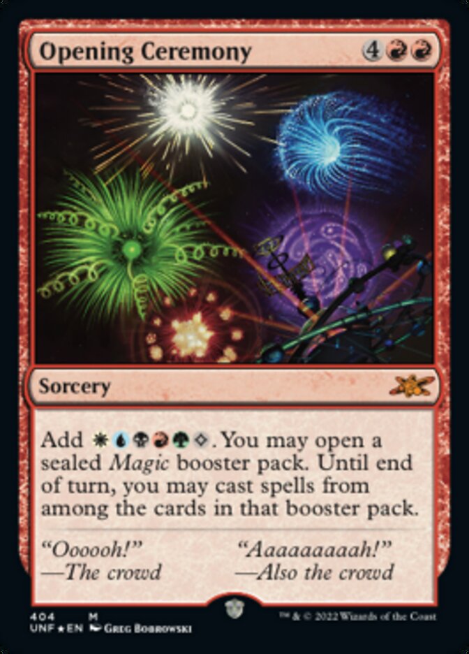 Opening Ceremony (Galaxy Foil) [Unfinity] MTG Single Magic: The Gathering    | Red Claw Gaming