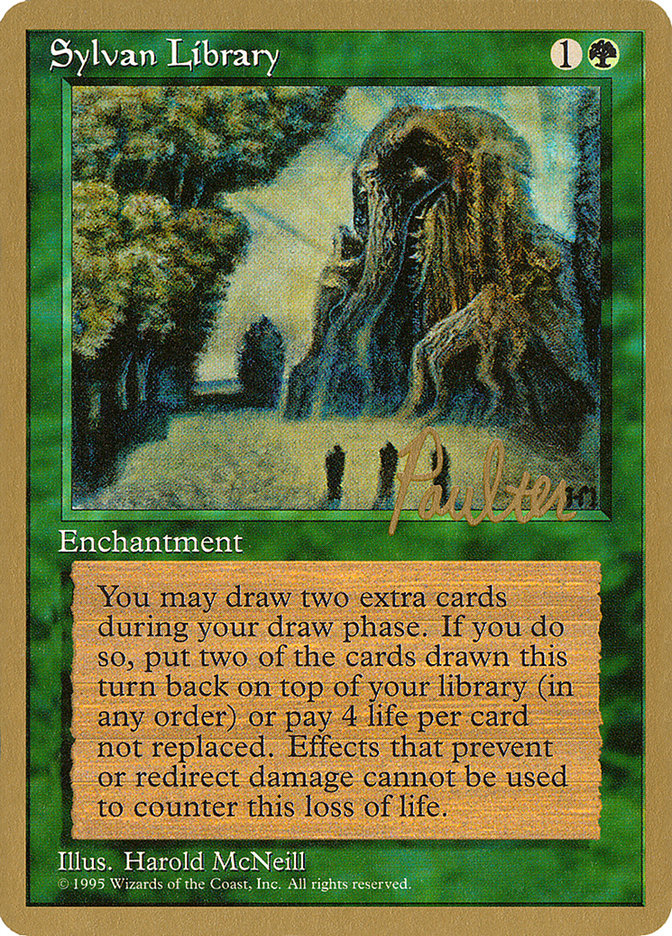 Sylvan Library (Preston Poulter) [Pro Tour Collector Set] MTG Single Magic: The Gathering | Red Claw Gaming