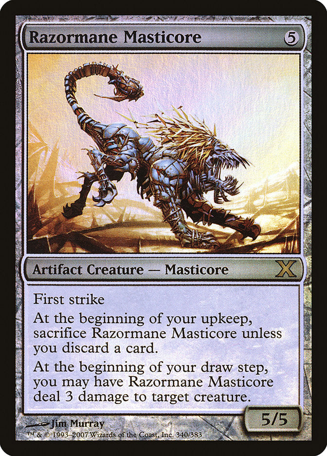 Razormane Masticore (Premium Foil) [Tenth Edition] MTG Single Magic: The Gathering | Red Claw Gaming
