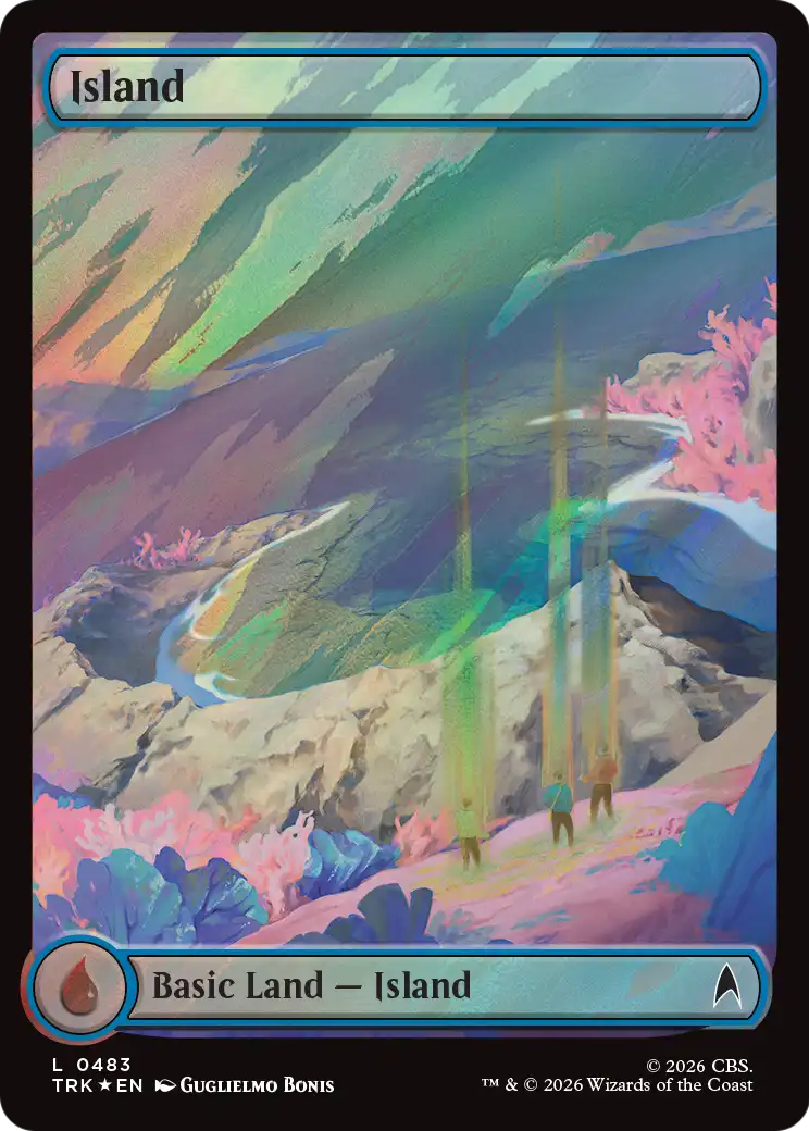 Island (0483) (Surge Foil) [Star Trek] MTG Single Magic: The Gathering | Red Claw Gaming