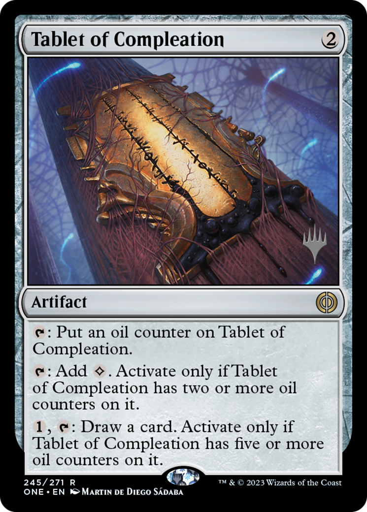 Tablet of Compleation (Promo Pack) [Phyrexia: All Will Be One Promos] MTG Single Magic: The Gathering | Red Claw Gaming