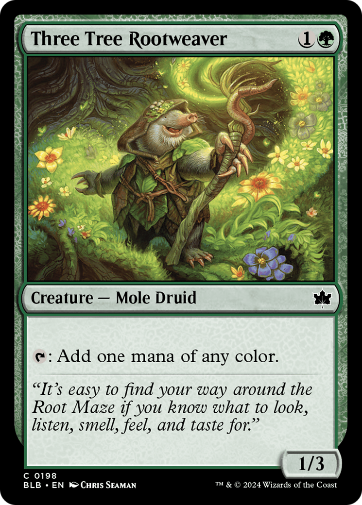 Three Tree Rootweaver [Bloomburrow] MTG Single Magic: The Gathering | Red Claw Gaming