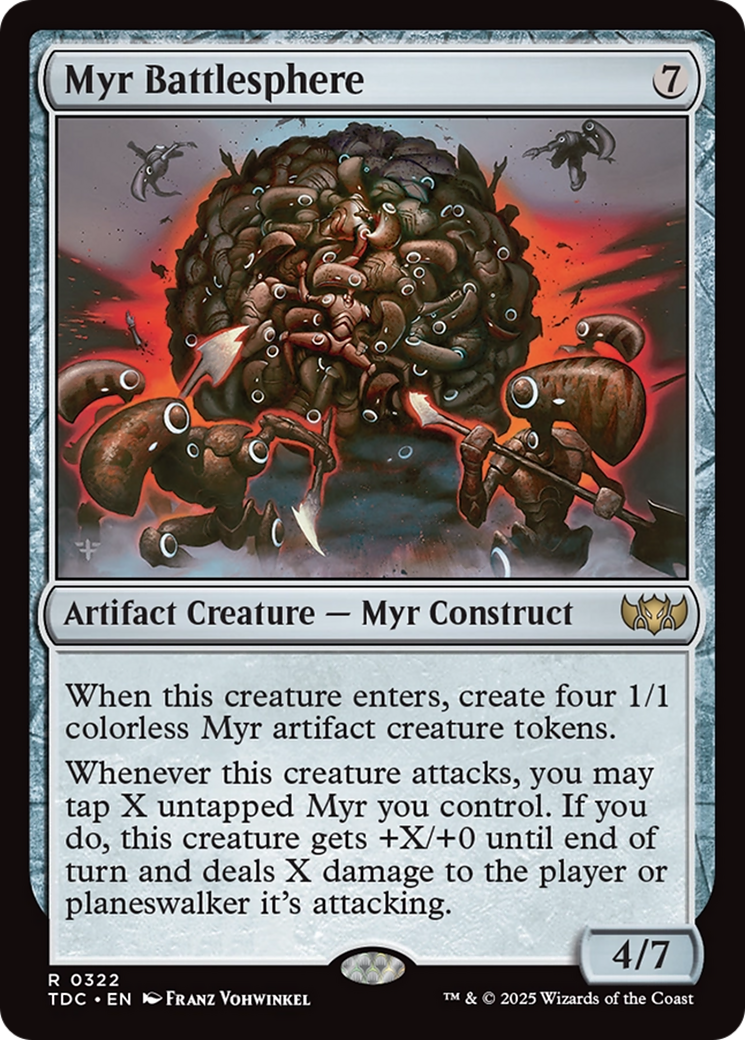 Myr Battlesphere [Tarkir: Dragonstorm Commander] MTG Single Magic: The Gathering | Red Claw Gaming