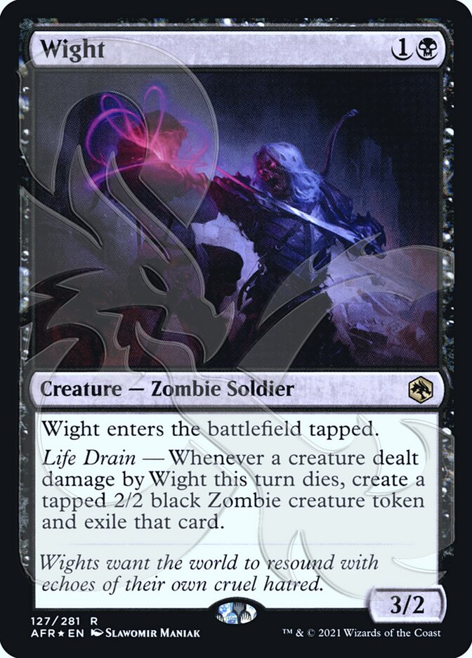 Wight (Ampersand Promo) [Dungeons & Dragons: Adventures in the Forgotten Realms Promos] MTG Single Magic: The Gathering | Red Claw Gaming