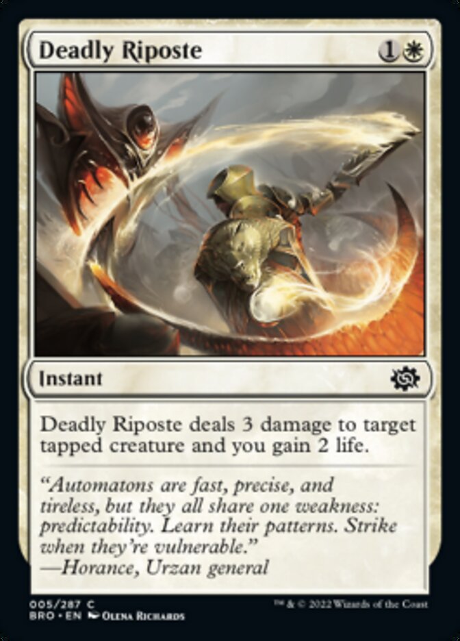 Deadly Riposte [The Brothers' War] MTG Single Magic: The Gathering | Red Claw Gaming