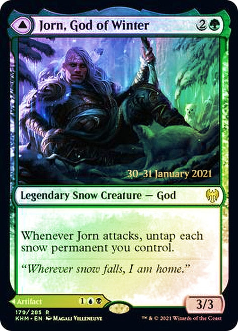 Jorn, God of Winter // Kaldring, the Rimestaff [Kaldheim Prerelease Promos] MTG Single Magic: The Gathering | Red Claw Gaming