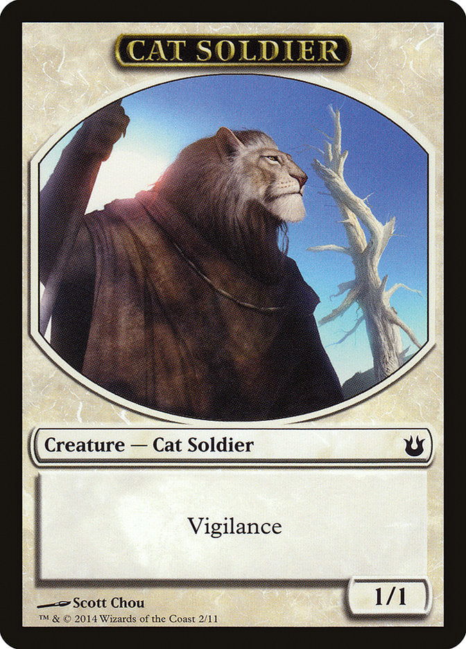 Cat Soldier Token [Born of the Gods Tokens] MTG Single Magic: The Gathering | Red Claw Gaming