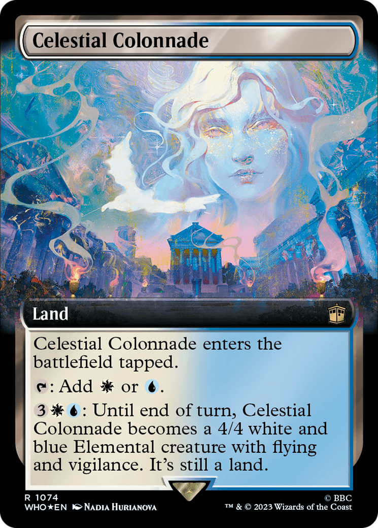 Celestial Colonnade (Extended Art) (Surge Foil) [Doctor Who] MTG Single Magic: The Gathering | Red Claw Gaming