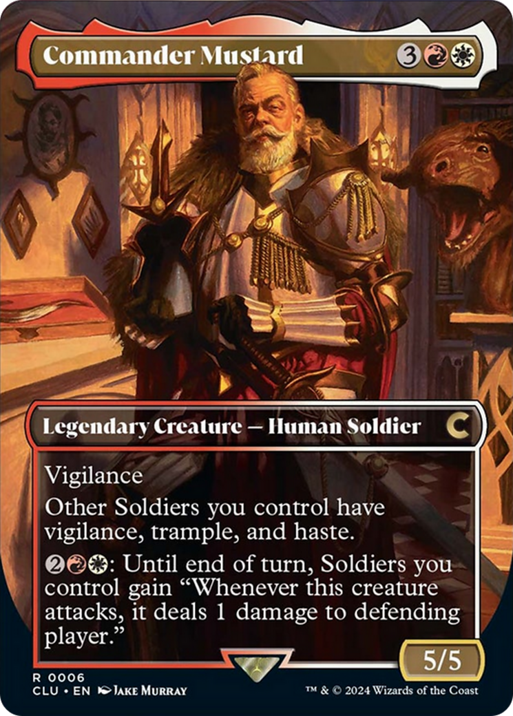 Commander Mustard (Borderless) [Ravnica: Clue Edition] MTG Single Magic: The Gathering | Red Claw Gaming