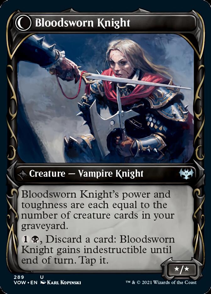 Bloodsworn Squire // Bloodsworn Knight (Showcase Fang Frame) [Innistrad: Crimson Vow] MTG Single Magic: The Gathering | Red Claw Gaming