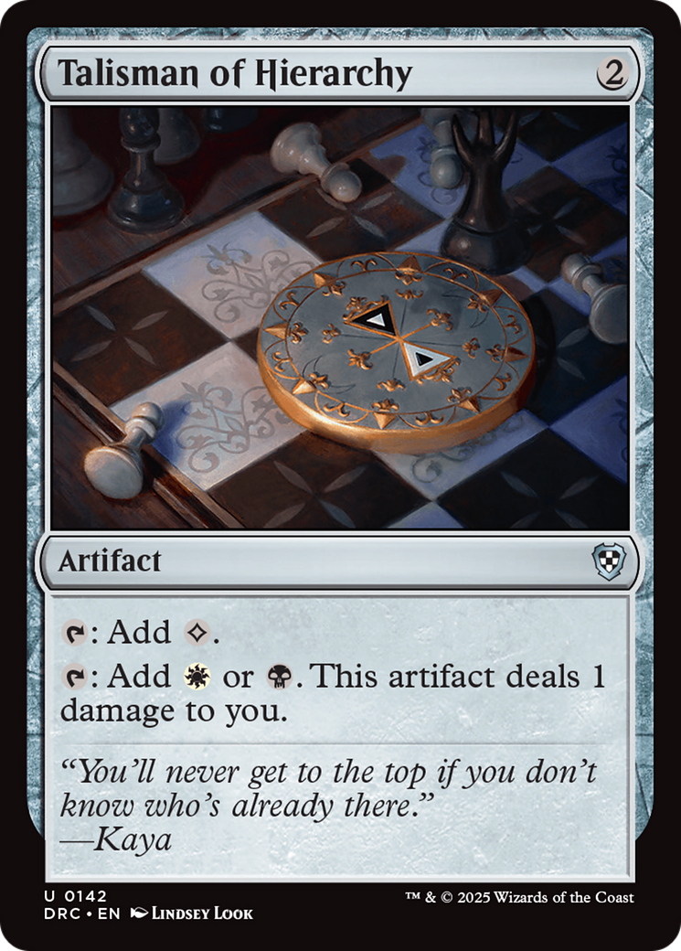Talisman of Hierarchy [Aetherdrift Commander] MTG Single Magic: The Gathering | Red Claw Gaming