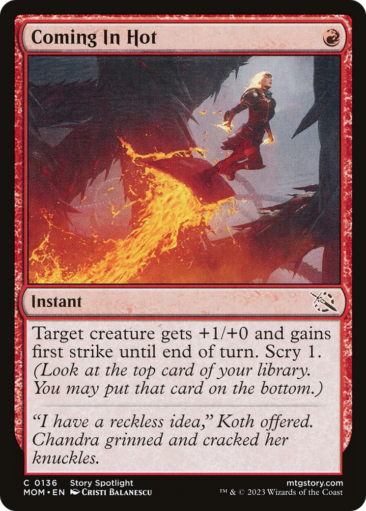 Coming In Hot [March of the Machine] MTG Single Magic: The Gathering    | Red Claw Gaming