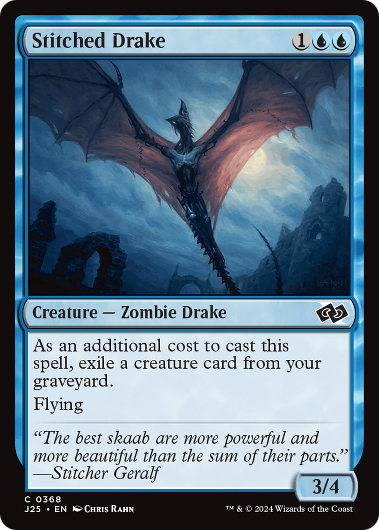 Stitched Drake [Foundations Jumpstart] MTG Single Magic: The Gathering | Red Claw Gaming
