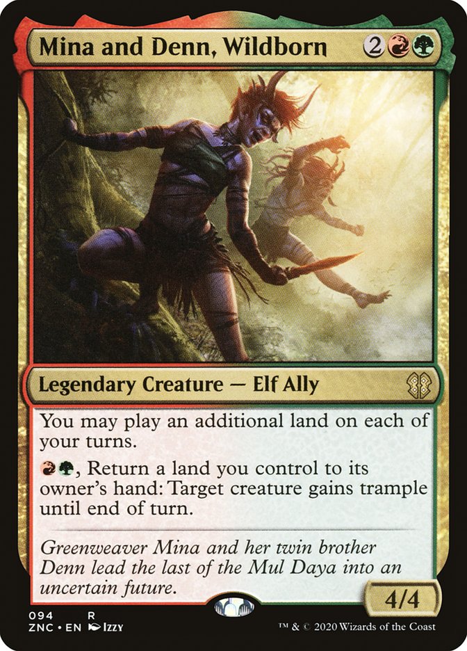 Mina and Denn, Wildborn [Zendikar Rising Commander] MTG Single Magic: The Gathering | Red Claw Gaming