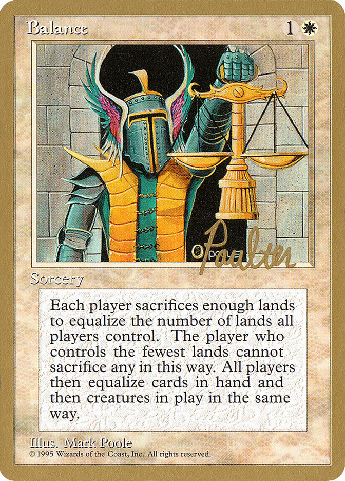 Balance (Preston Poulter) [Pro Tour Collector Set] MTG Single Magic: The Gathering | Red Claw Gaming