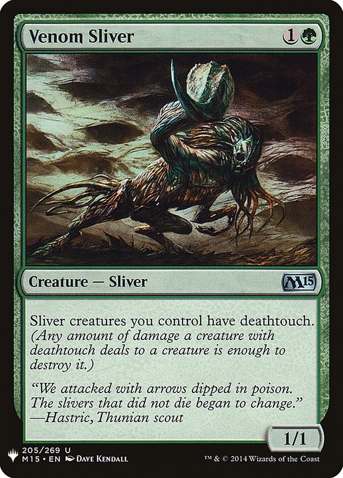 Venom Sliver [Mystery Booster] MTG Single Magic: The Gathering | Red Claw Gaming