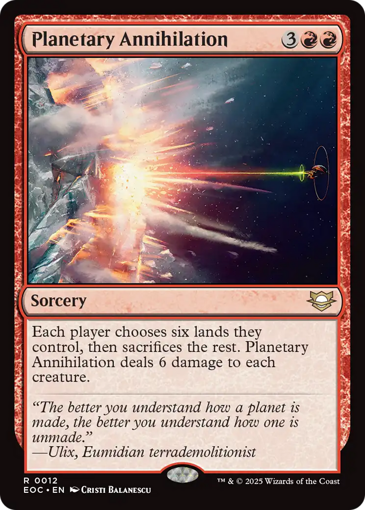 Planetary Annihilation [Edge of Eternities Commander] MTG Single Magic: The Gathering | Red Claw Gaming