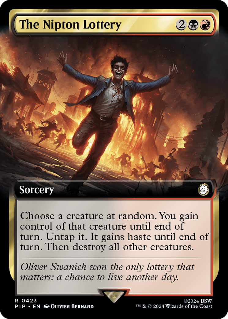 The Nipton Lottery (Extended Art) [Fallout] MTG Single Magic: The Gathering | Red Claw Gaming