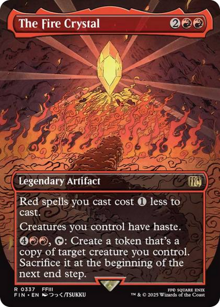 The Fire Crystal (Borderless) [FINAL FANTASY] MTG Single Magic: The Gathering | Red Claw Gaming