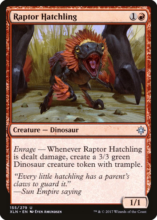 Raptor Hatchling [Ixalan] MTG Single Magic: The Gathering | Red Claw Gaming