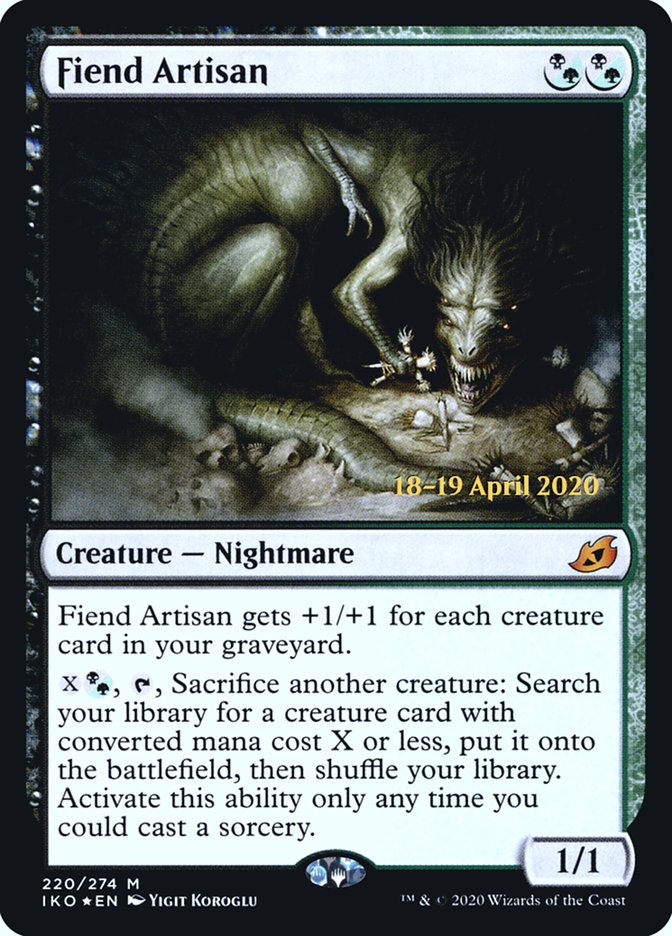 Fiend Artisan [Ikoria: Lair of Behemoths Prerelease Promos] MTG Single Magic: The Gathering | Red Claw Gaming