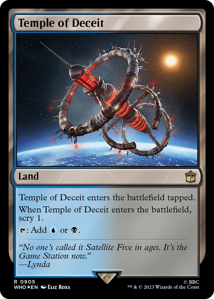 Temple of Deceit (Surge Foil) [Doctor Who] MTG Single Magic: The Gathering | Red Claw Gaming