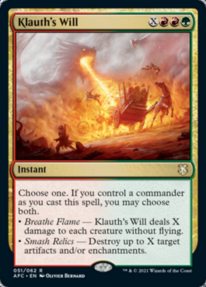 Klauth's Will [Dungeons & Dragons: Adventures in the Forgotten Realms Commander] MTG Single Magic: The Gathering | Red Claw Gaming