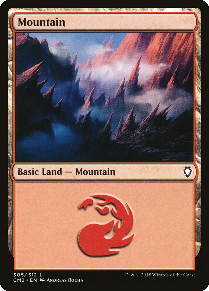 Mountain (305) [Commander Anthology Volume II] MTG Single Magic: The Gathering | Red Claw Gaming