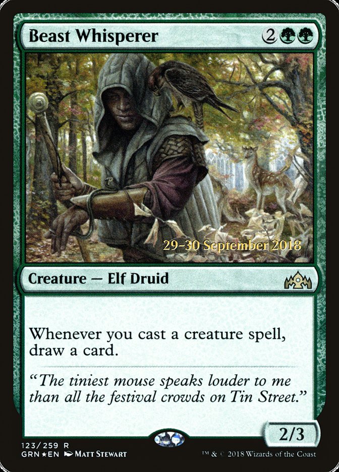 Beast Whisperer [Guilds of Ravnica Prerelease Promos] MTG Single Magic: The Gathering | Red Claw Gaming