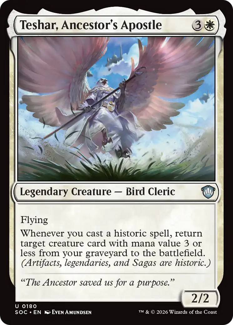 Teshar, Ancestor's Apostle [Secrets of Strixhaven Commander] MTG Single Magic: The Gathering | Red Claw Gaming