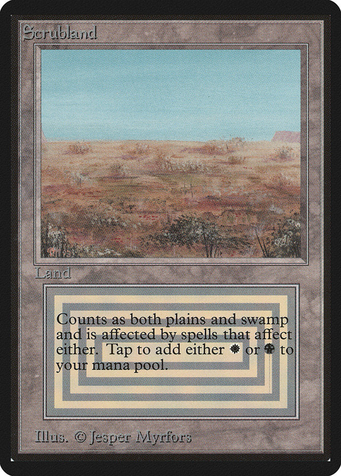 Scrubland [Beta Edition] MTG Single Magic: The Gathering | Red Claw Gaming