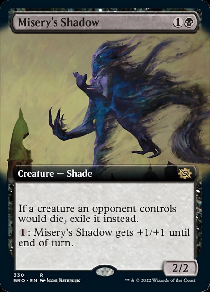Misery's Shadow (Extended Art) [The Brothers' War] MTG Single Magic: The Gathering | Red Claw Gaming