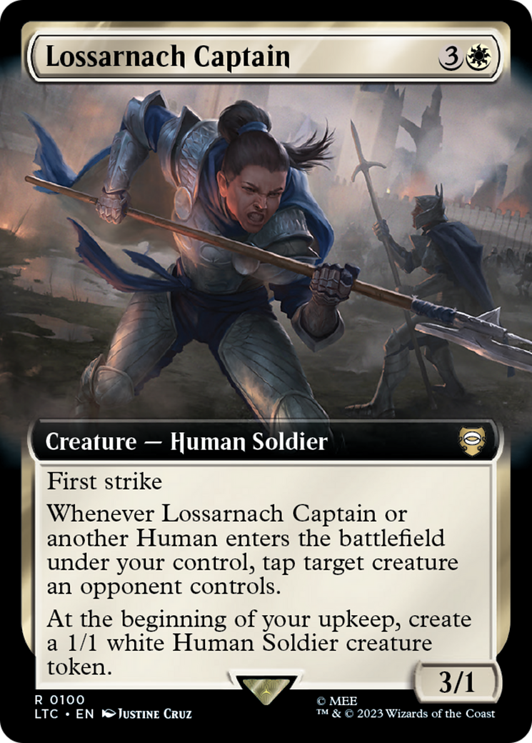 Lossarnach Captain (Extended Art) [The Lord of the Rings: Tales of Middle-Earth Commander] MTG Single Magic: The Gathering | Red Claw Gaming