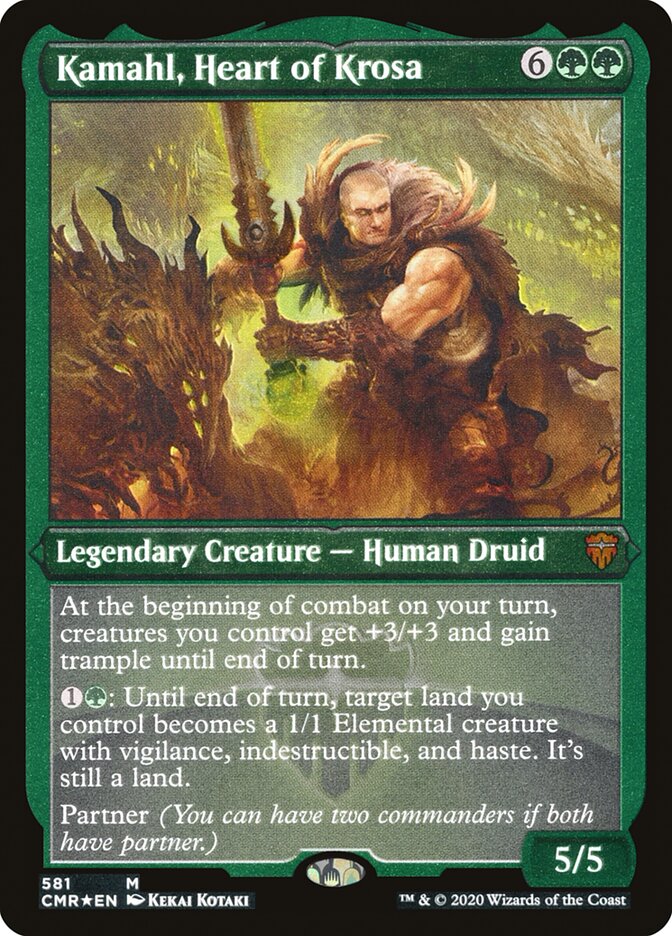 Kamahl, Heart of Krosa (Etched) [Commander Legends] MTG Single Magic: The Gathering | Red Claw Gaming