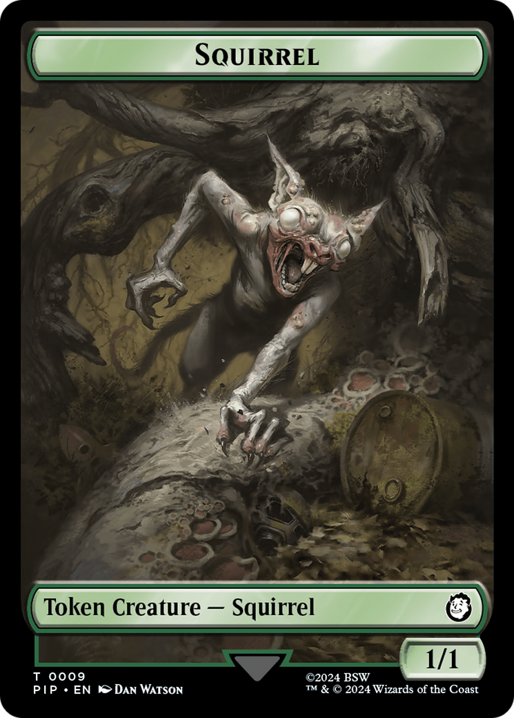 Radiation // Squirrel Double-Sided Token [Fallout Tokens] MTG Single Magic: The Gathering | Red Claw Gaming