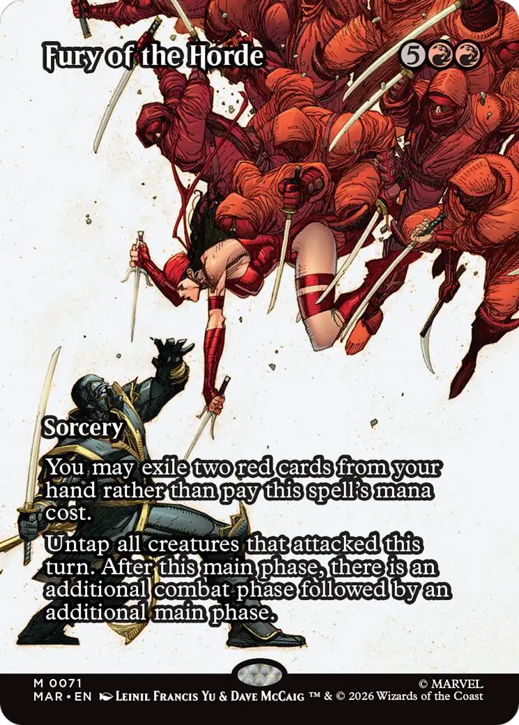 Fury of the Horde (Borderless) [Marvel Universe: Eternal-Legal] | Red Claw Gaming