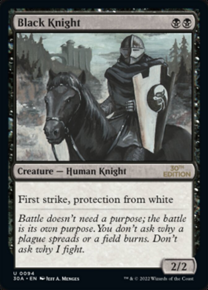 Black Knight [30th Anniversary Edition] MTG Single Magic: The Gathering | Red Claw Gaming