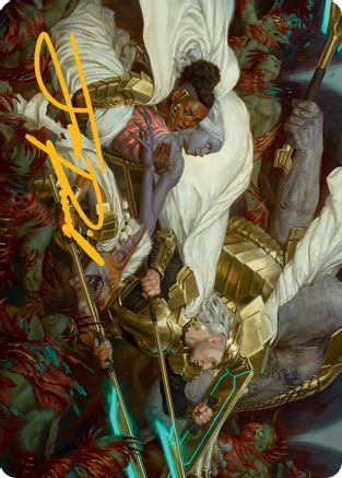 Storm the Seedcore Art Card (Gold-Stamped Signature) [March of the Machine Art Series] MTG Single Magic: The Gathering | Red Claw Gaming