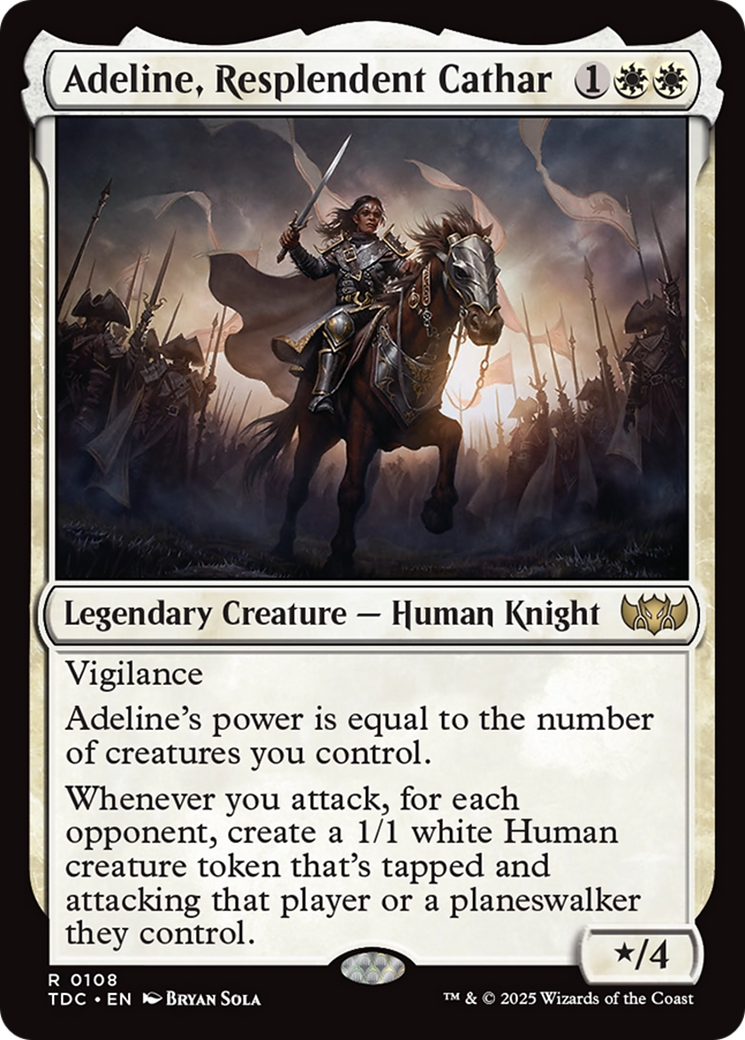 Adeline, Resplendent Cathar [Tarkir: Dragonstorm Commander] MTG Single Magic: The Gathering | Red Claw Gaming