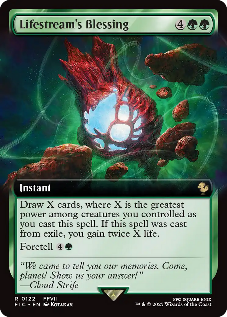Lifestream's Blessing (Extended Art) [FINAL FANTASY Commander] MTG Single Magic: The Gathering | Red Claw Gaming