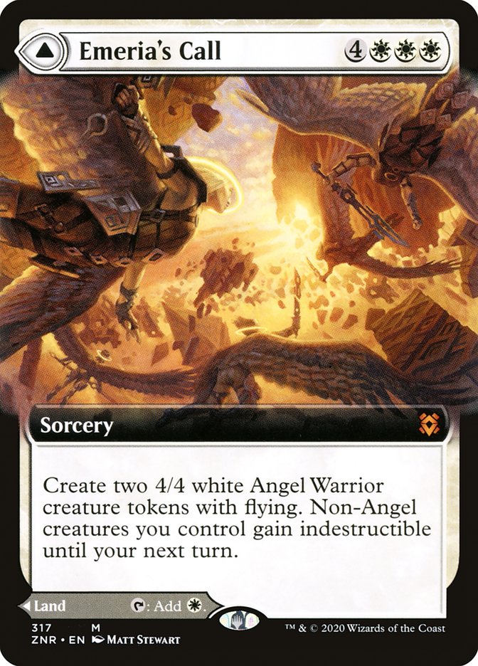 Emeria's Call // Emeria, Shattered Skyclave (Extended Art) [Zendikar Rising] MTG Single Magic: The Gathering | Red Claw Gaming