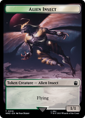 Human (0005) // Alien Insect Double-Sided Token [Doctor Who Tokens] MTG Single Magic: The Gathering | Red Claw Gaming