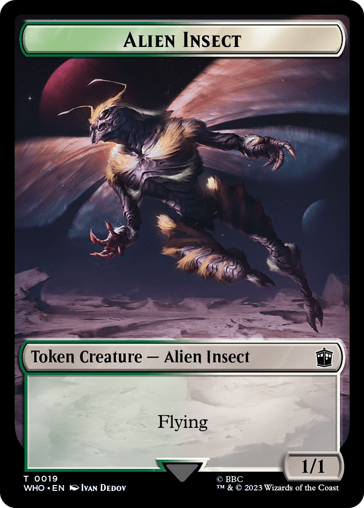 Alien Salamander // Alien Insect Double-Sided Token [Doctor Who Tokens] MTG Single Magic: The Gathering | Red Claw Gaming
