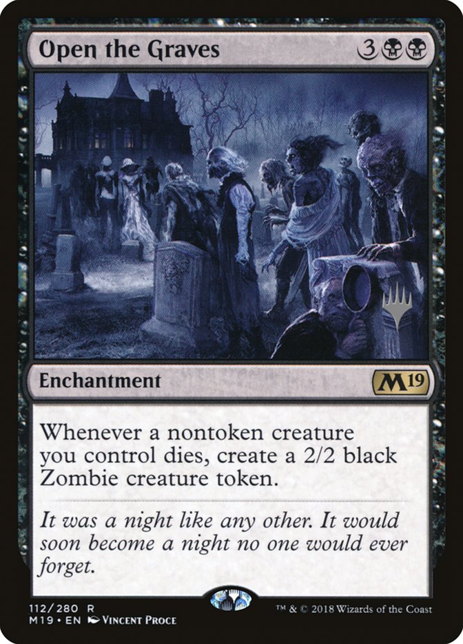 Open the Graves (Promo Pack) [Core Set 2019 Promos] MTG Single Magic: The Gathering | Red Claw Gaming
